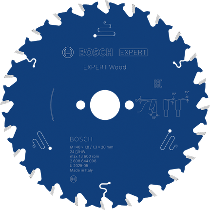 BoschEXPERT 木工圆锯片 140 毫米 T24。